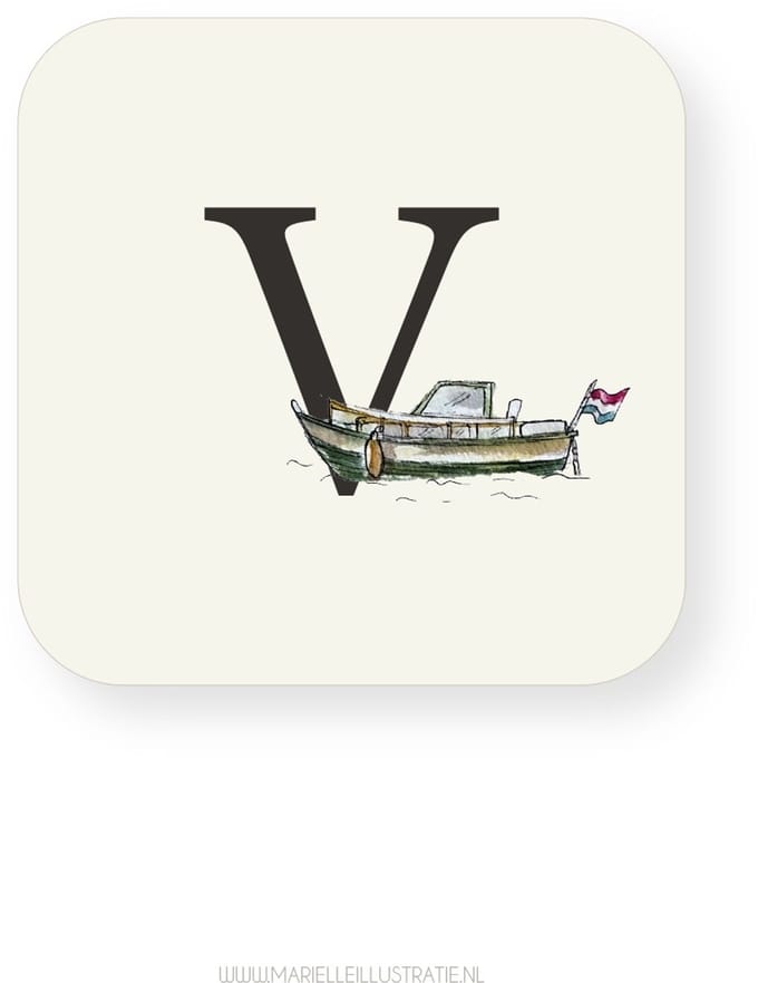 Boskoop ABC letterkaart V
