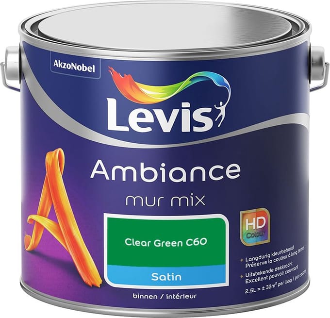Levis - Ambiance Mur Satin Mix - Clear Green C60 - Mengverf - 2,5 L