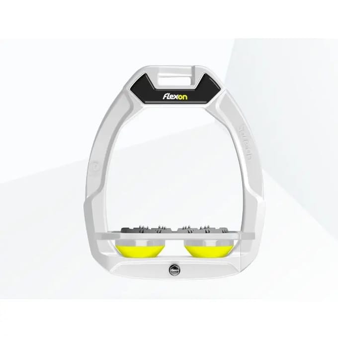 Veiligheidsstijgbeugels Plat Ultra Grip Wit/Grijs/Geel Flex-On Safe-On