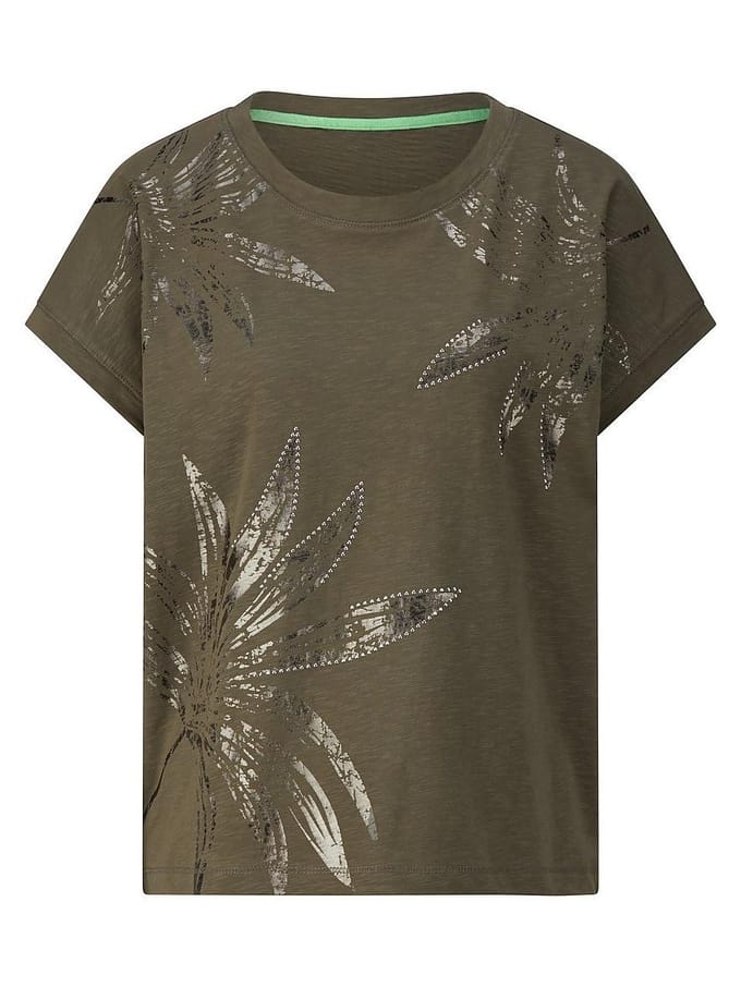 Shirt ronde hals Van Peter Hahn groen