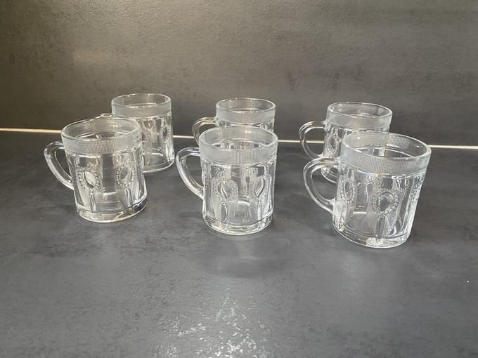 Glozini - Marrakech theeglazen/koffieglazen set van 6 - 180 ml