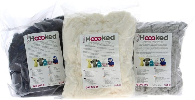 100% Recycled Zachte Katoen Vulling Cloud - 250 gram - Katoen vulling hobby - Hoooked