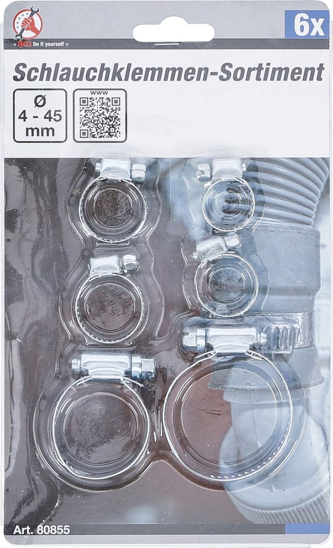BGS Slangklem assortiment Ø 4 - 45 mm 6 delig