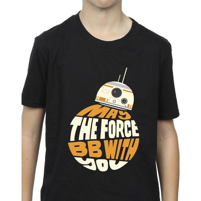 Star Wars Jongens May The Force BB8 T-Shirt (Zwart)