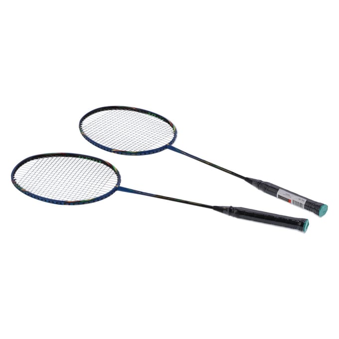 2 Speler Badminton Rackets Set Lichtgewicht Carbon Composiet Dubbele Rackets voor Volwassenen gray
