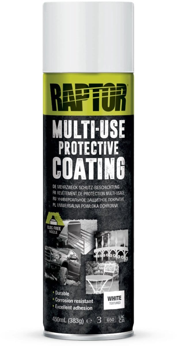 Raptor Liner Multi-Use Bedliner Coating WIT spuitbus 450ml