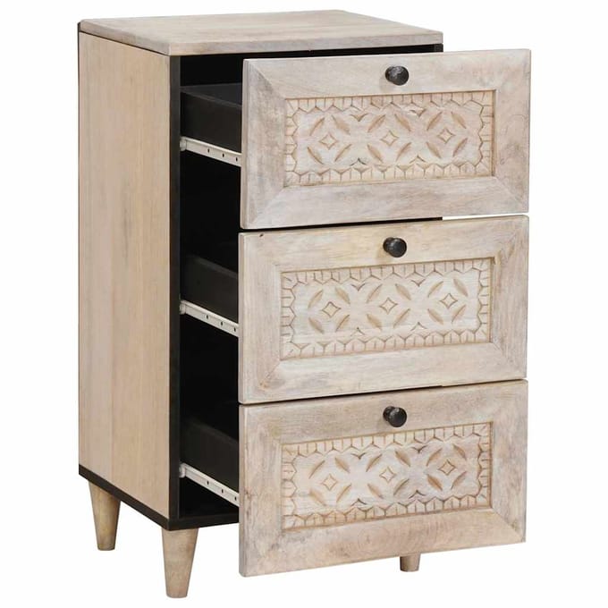 vidaXL - Dressoir - met - lade - Wit - 33,5 - x - 40 - x - 75 - cm