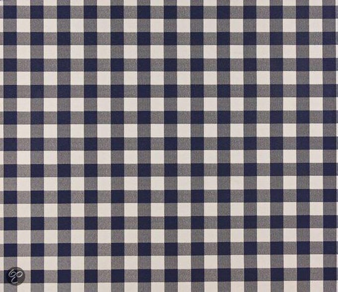 Dutch Wallcoverings Papierbehang - Ruitje - Delfts blauw