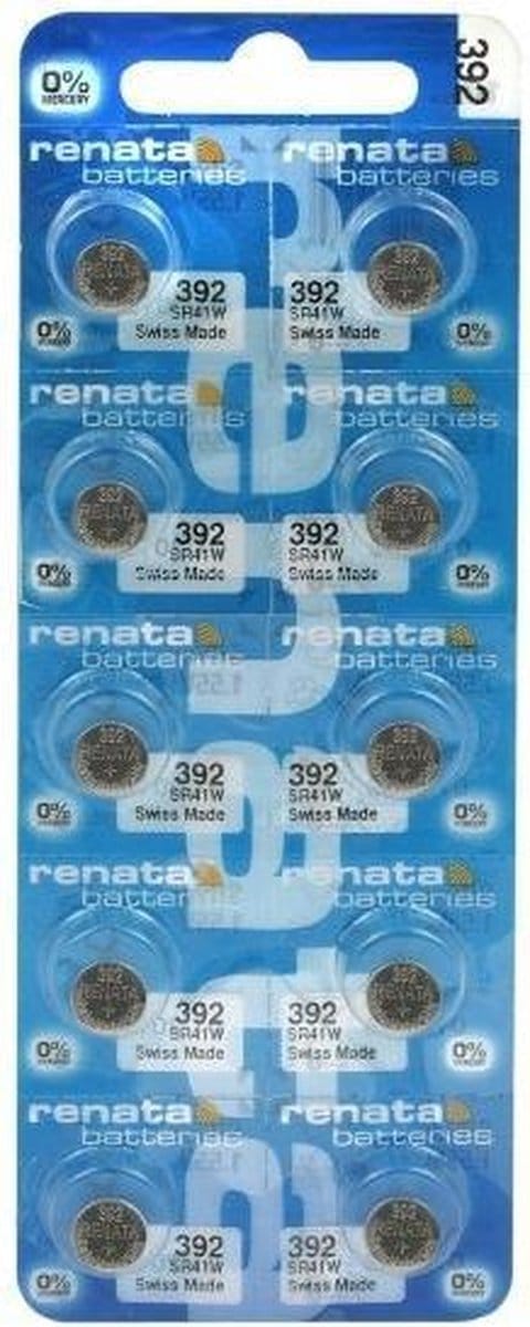 392 horloge batterij 384 - SR41W Renata 10 stuks