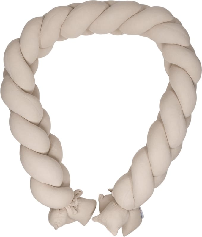 MamaLoes Soft Cotton Ecru 210 cm Braided Bedbumper