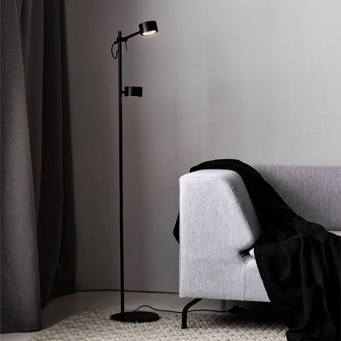 Nordlux Clyde-vloerlamp-Moodmaker™ 3 step dimmable-zwart