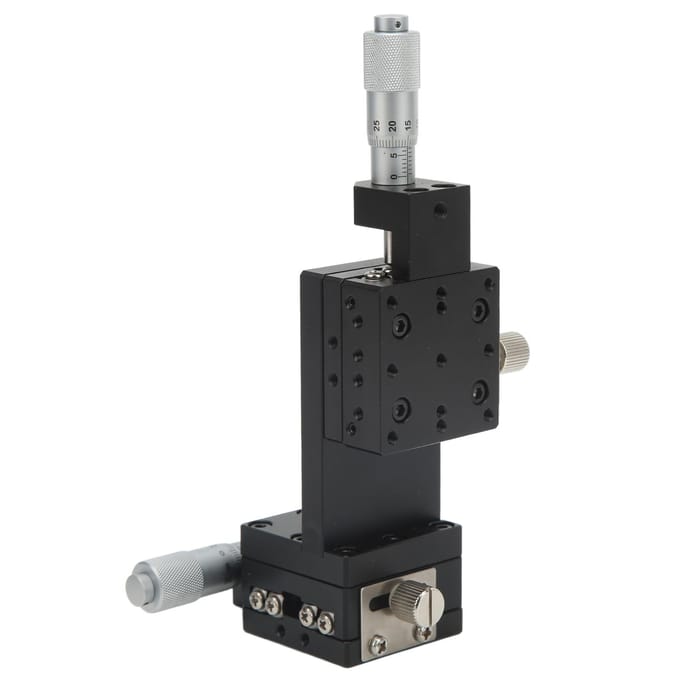 Handmatige XZ-assen Lineaire Tafel Zwart Geanodiseerd Oppervlak Micrometer Trimplatform voor Mechanisch