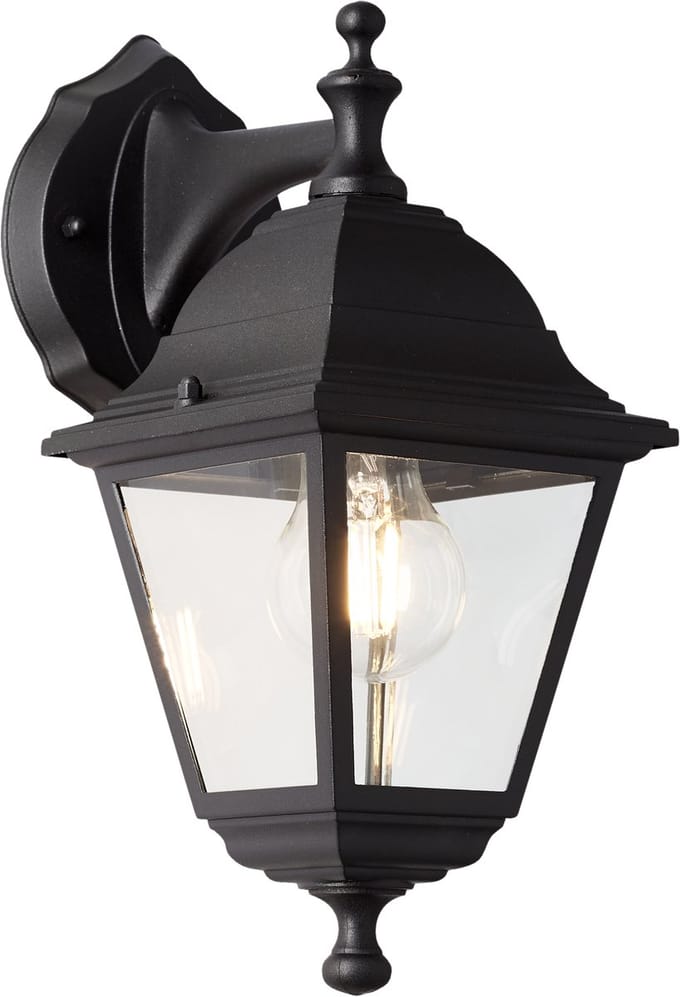 Briljante buitenapplique afstammeling Nissie noir E27 1x60w
