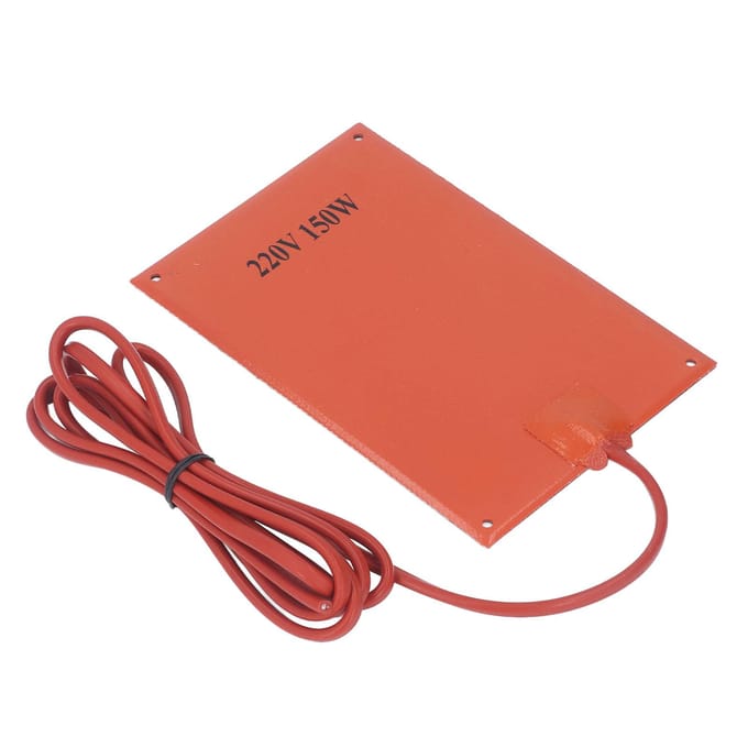 Coussin Chauffant en Caoutchouc Silicone Génération Rapide de Chaleur Déshumidification Plaque Chauffante Électrique pour Boîte d'Armoire 150W 220V red