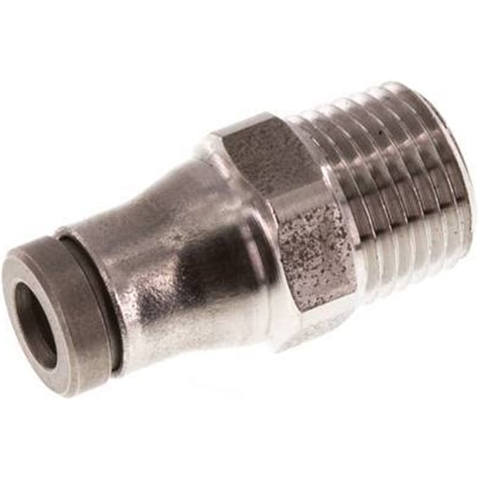 4mm x 1/8'' NPT RVS Insteekfitting Buitendraad FKM