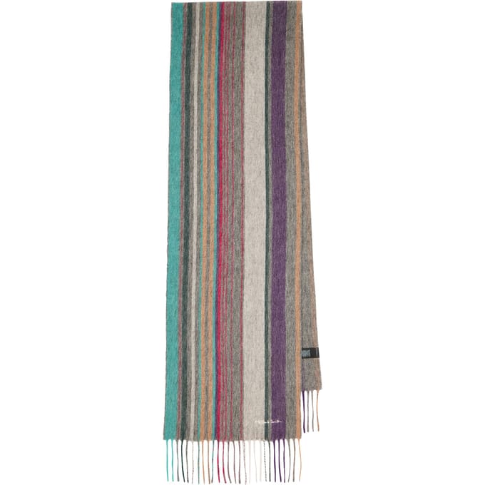 Paul Smith Scarf Ps Trent Stripe Slate Taglia: OS | Sciarpe Outlet | Uomo