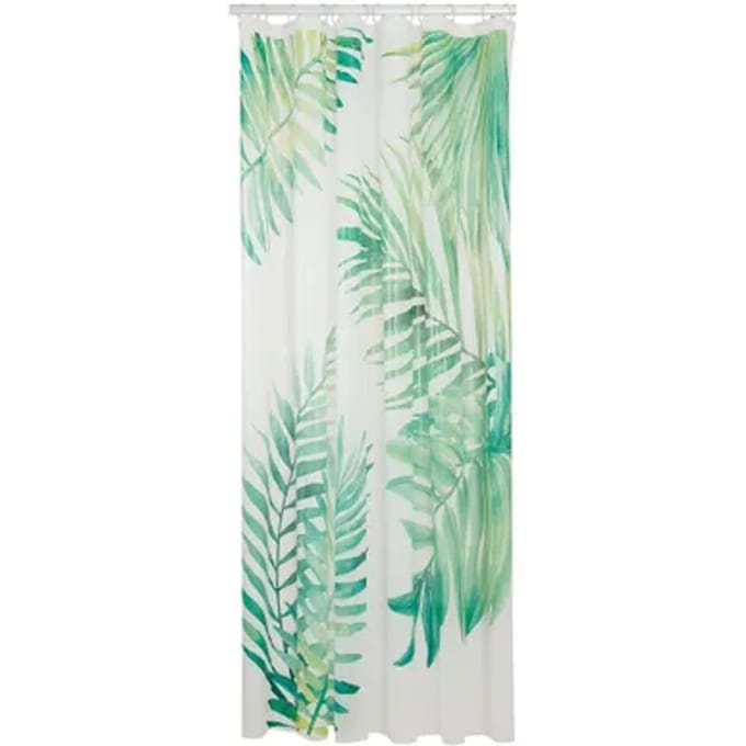 Sealskin Leaves Douchegordijn 180x200 cm - Peva - Groen / Wit