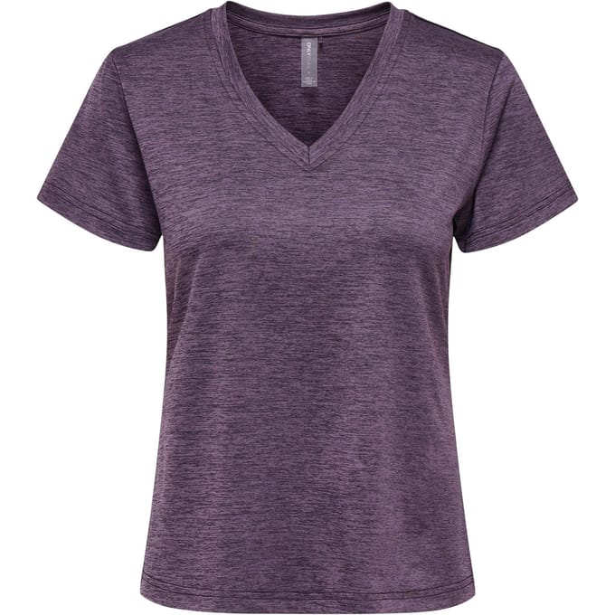 ONLY PLAY CURVY CORE VN SS REG TEE CUR Plum Perfect Melange 15336147 plum per