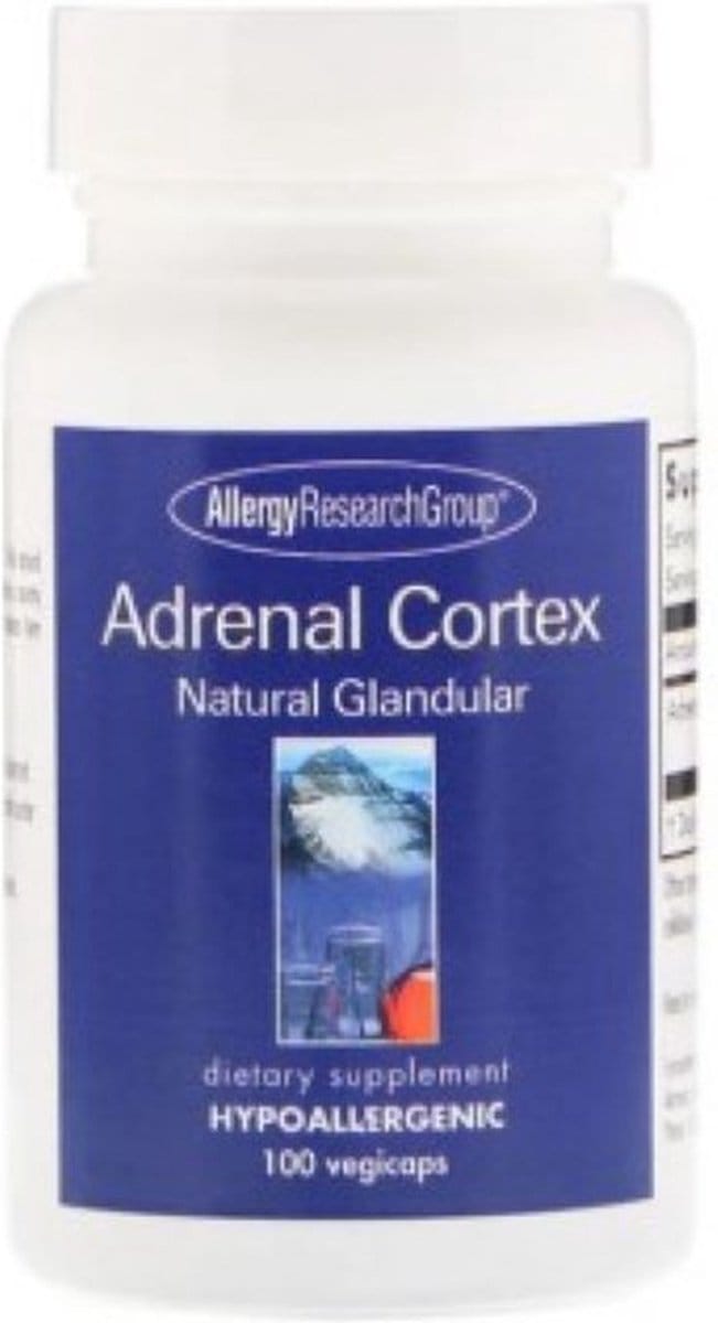 Adrenal Cortex Natural Glandular 100 veggiecaps Allergy Research Group