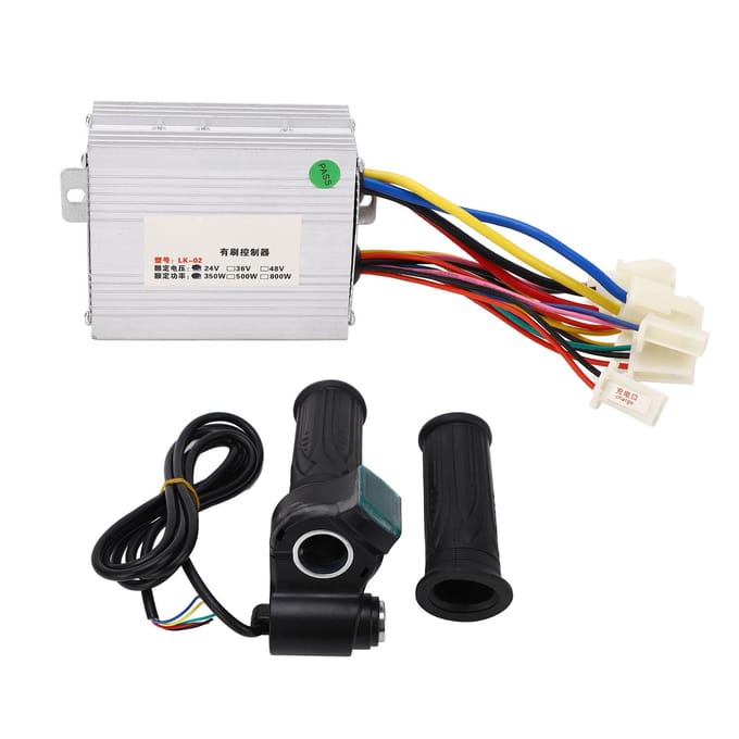 Borstelcontroller Gashendel Grip Kit Goede Warmteafvoer Elektrische Fiets Controller Kit 24V 350W white