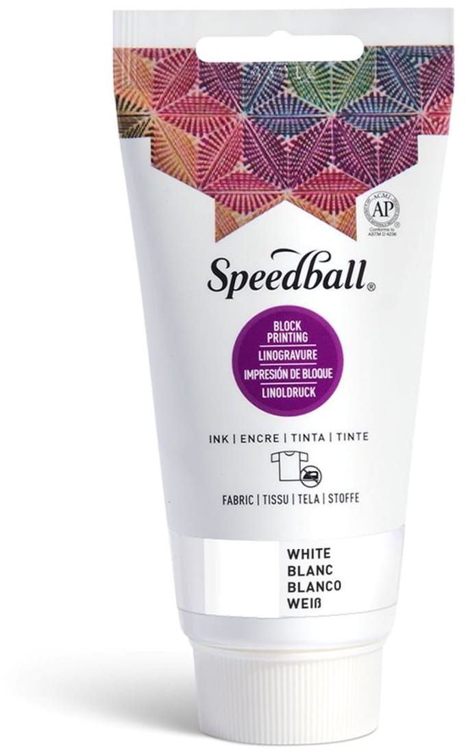 Fabric block printing ink white - Speedball