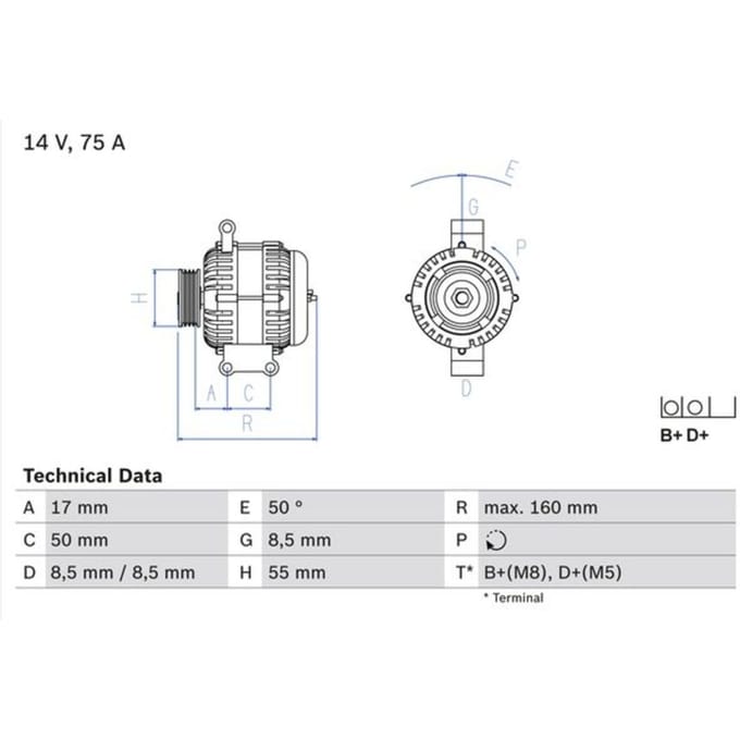 Dynamo / Alternator BOSCH 0 986 049 081