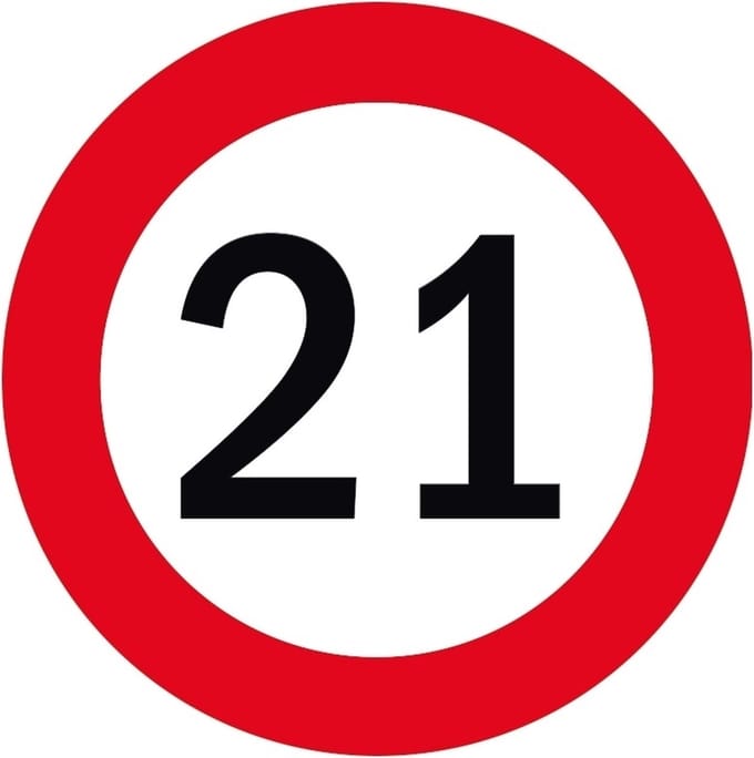 Bierviltjes 21 jaar - onderzetters