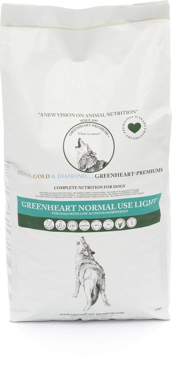 Greenheart hondenvoer Normal Use Light 12 kg - Hond