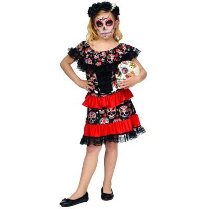 Day of the Dead Jurk Meisje - Maat 116