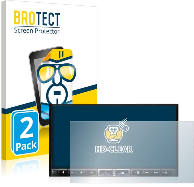 BROTECT - Screenprotector voor Alpine iLX-705D - Folie Beschermfolie transparant 2 Stuks