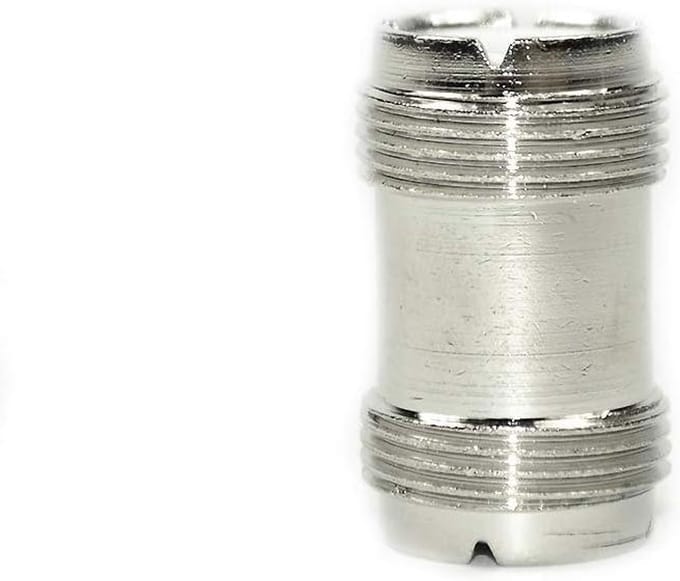 Adapter NC-553 - PL-258 Adapter - CB Antennes - PL naar PL - 2 x 1 x 2 cm - zilver