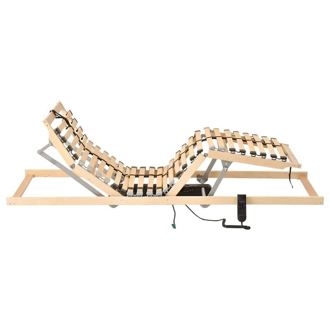 vidaXL - Lattenbodem - met - 28 - latten - 7 - zones - elektrisch - 70x200 - cm