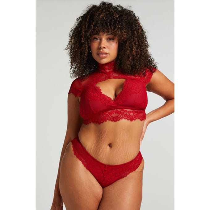 Hunkemöller Dames Lingerie Brazilian Daisy - Rood - maat M