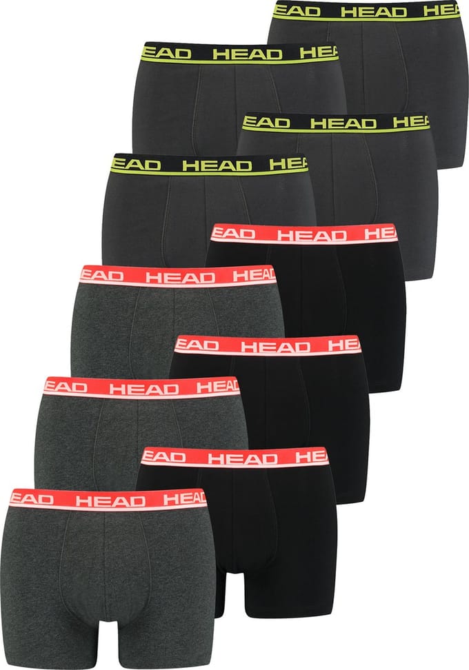 BOXERS Pack van 10 Head Heren Basic Boxer Broek Shorts Ondergoed Ondergoed Pack van 10