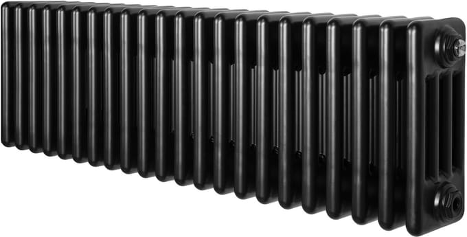 Traditionele 4-kolom radiator - horizontaal - zwart - 300x1010 mm