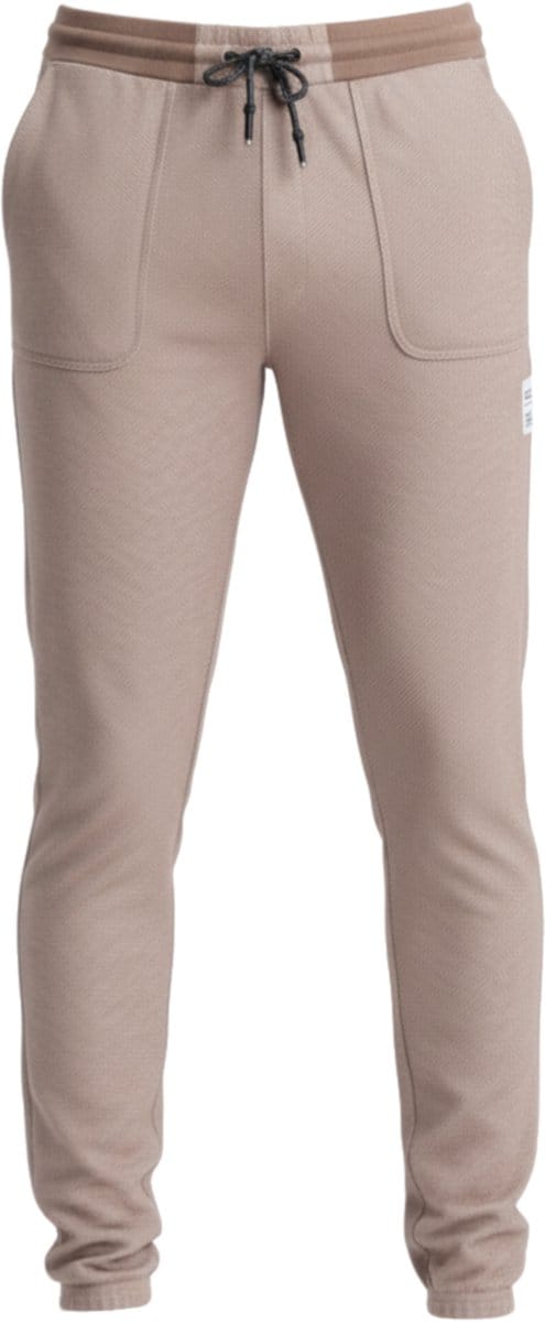 OMBRE Broek - Regular Fit - Gemeleerd - Joggingbroek Koffie XL