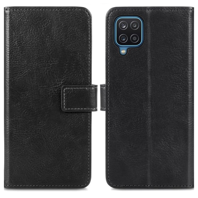 imoshion Hoesje - Geschikt voor Samsung Galaxy A12 - Luxe Bookcase - Zwart