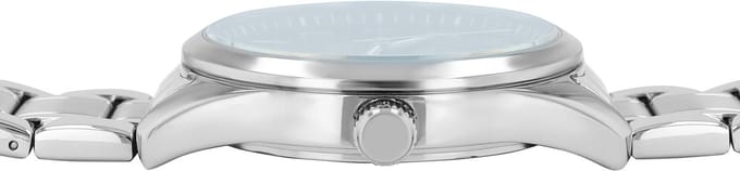JUST WATCH herenhorloge roestvrij staal zilver, datumweergave