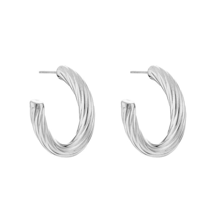 Bijoutheek Oorring Gedraaid JE13552 Zilver