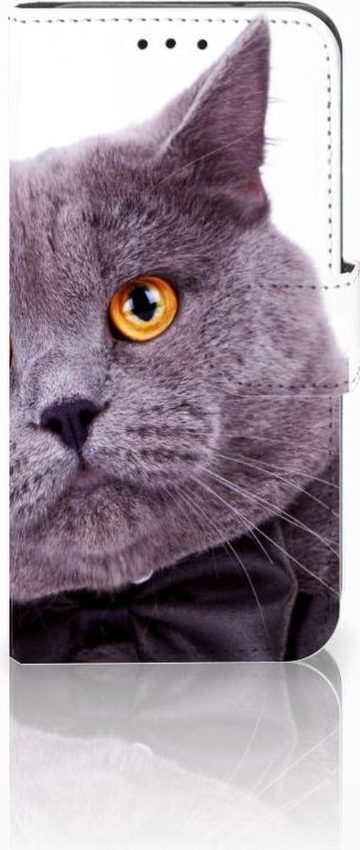 Book Case voor Samsung Galaxy S10e Telefoonhoesje met Pasjes Kat