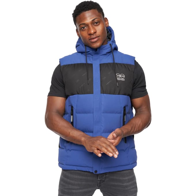 Crosshatch Heren Kremlins Gilet met reliëf (Blauw)