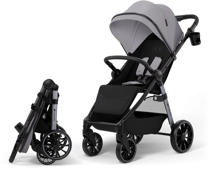 Kinderkraft GRANDE 2 Buggy - Ruime zitting - Compact inklapbaar - Grijs