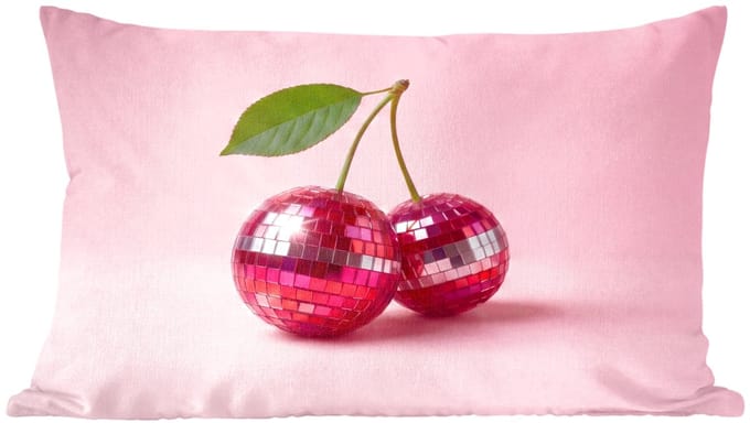 Sierkussens - Kussentjes Woonkamer - 60x40 cm - Disco - Kersen - Roze