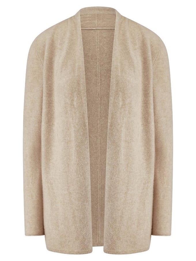 Lang vest 75% kasjmier Van include beige