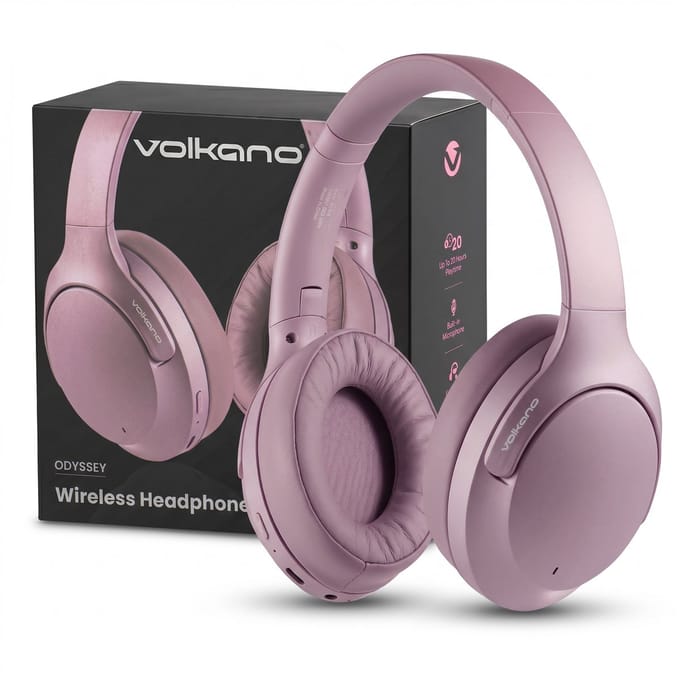 Volkano Odyssey Draadloze koptelefoon – ANC – Roségoud