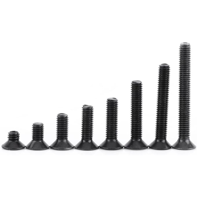 200 Stuks Doos M3 Verzonken Platte Kop Zeskant Socket Schroefbout Machine Bevestigingsmiddel Assortiment Set