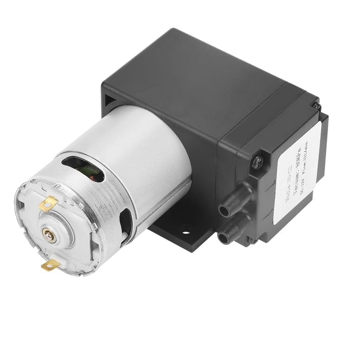 DC12V 12W Mini Kleine Olievrije Vacuümpomp ?80KPa Flow 12Lmin voor Gas