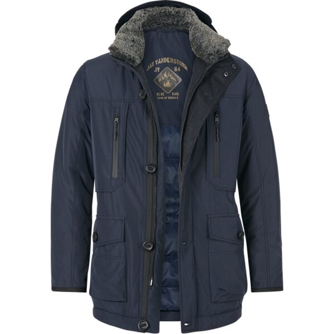 Jan Vanderstorm herren Functioneel Jack - 60 - donkerblauw - Plus Size