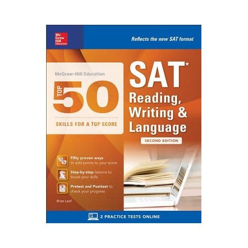 Mcgraw-Hill Education Top 50 Skills For A Top Score: Sat Reading, Writing & Language, - Brian Leaf