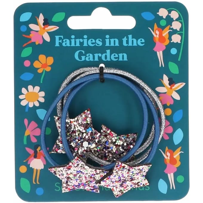 elastisch haar glitter sterren Rex London Fairies in the Garden (x4)